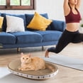 thumbnail image 7 of 2Pcs Cat Scratcher Bed Oval Corrugated Cat Scratcher Scratching Bed Recycle Corrugated Scratching Pad Reversible Replacement Scratcher Pad Cardboard Protector for Furniture One Size B Happy 2026!, 7 of 7