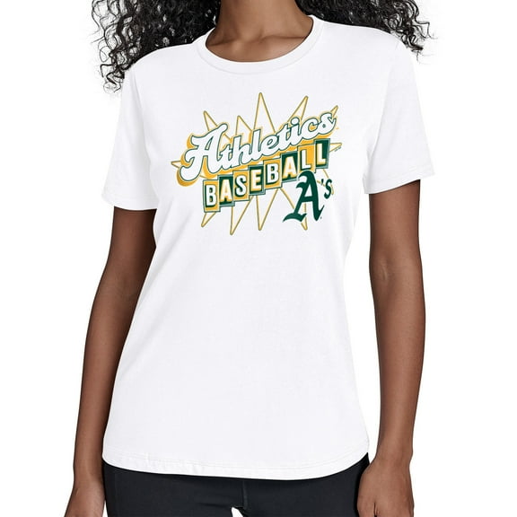 Women's Starter  White Oakland Athletics Drive-In T-Shirt