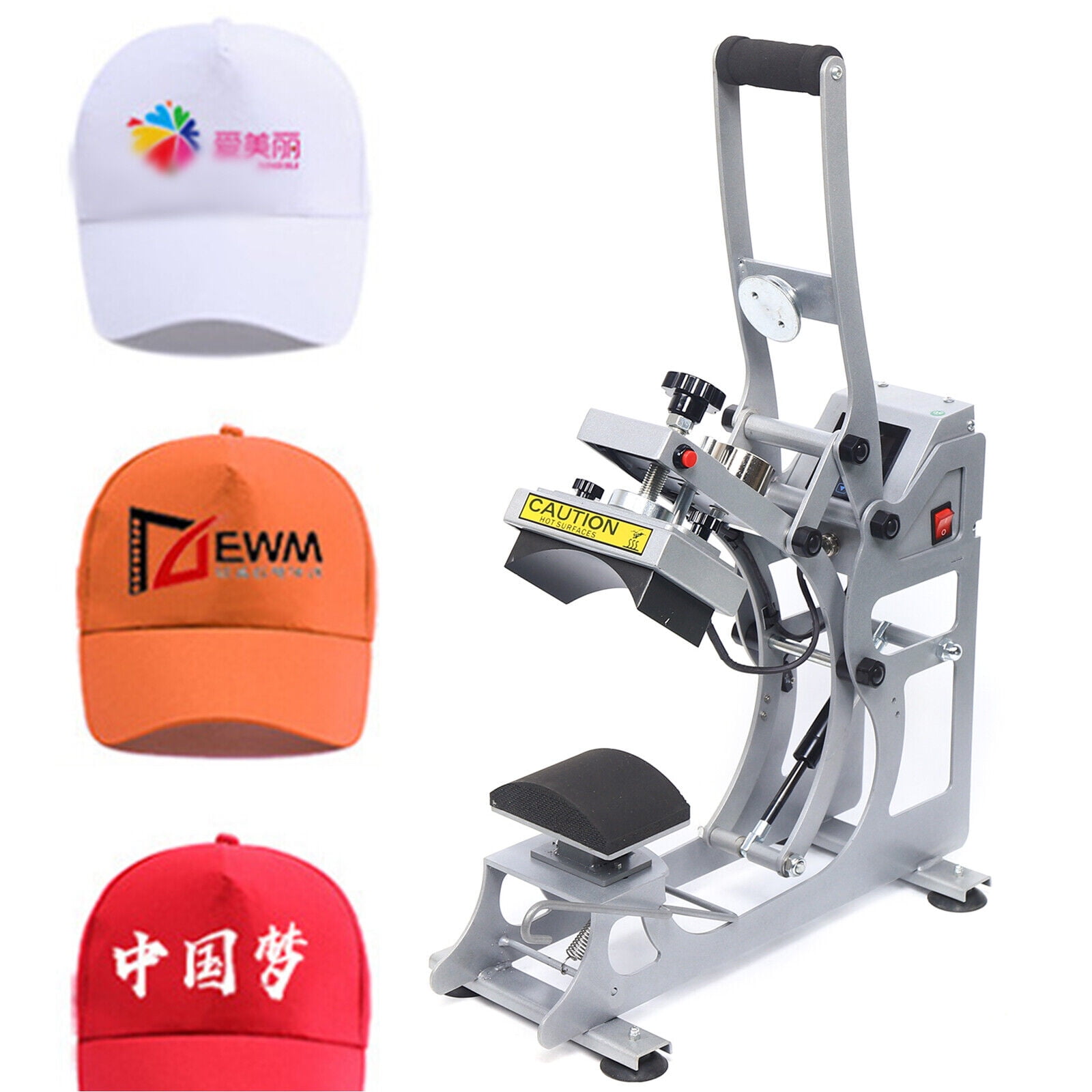 CNCEST Cap Hat Heat Press Machine LED Display TShirt Mug Hat Transfer