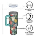 thumbnail image 4 of OBREWU Pioneer Flower Tumbler with Handle and Lid,Pioneer Flower 40oz Double Wall Vacuum Insulated Tumbler,Cups Gift for Women and Men, 4 of 7