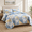 Blue Yellow-King 90“×110”, variant on Brown King 90“×110” 3 Piece Geometric Patchwork Quilt Bedspread Set