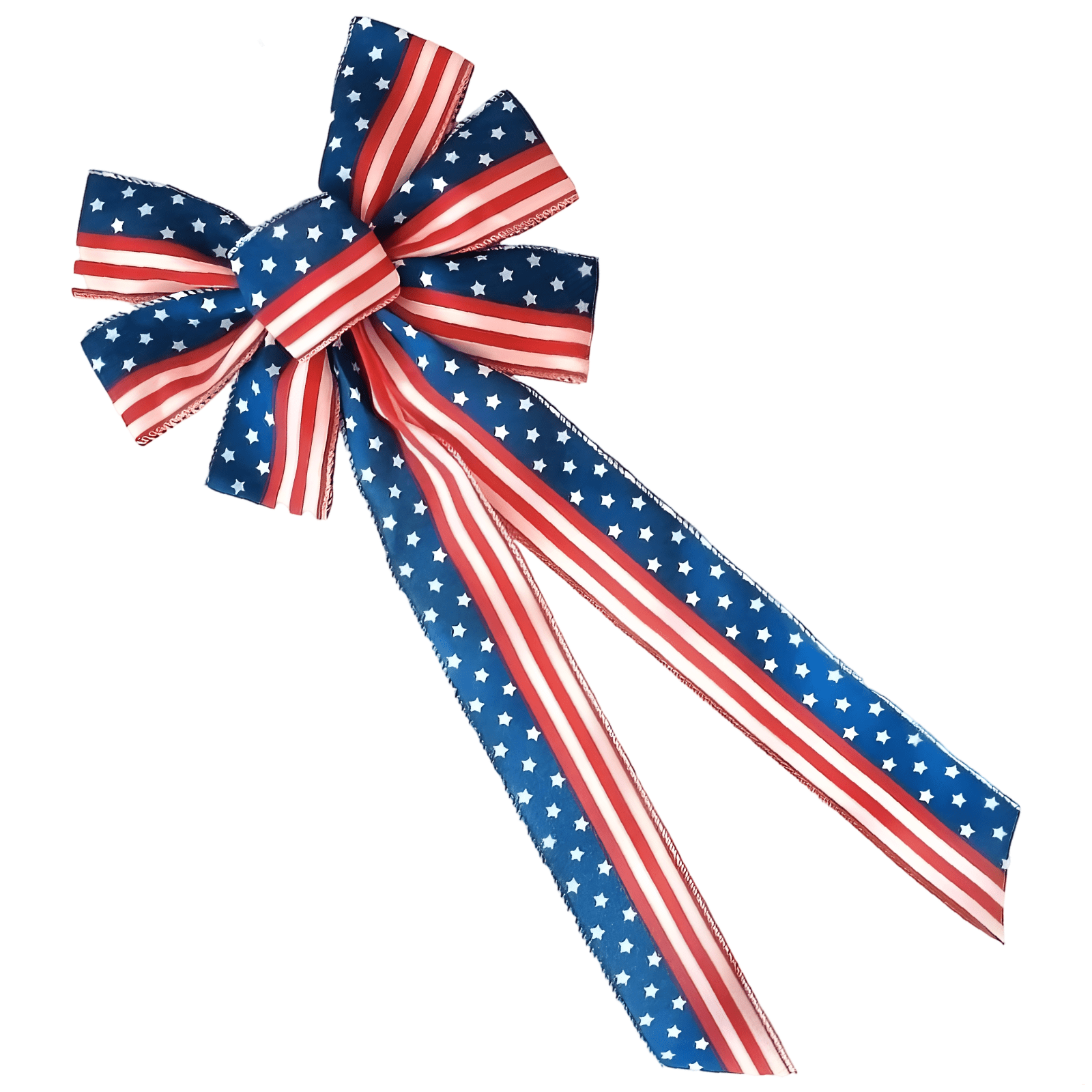 4th Of July Wreath Bow Patriotic Burlap Decorations Red White Blue American Flag Accent 10 X 22 In Outdoor Front Door Independence Day Decor