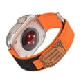 thumbnail image 3 of Stretchy Nylon Band Compatible with Samsung Galaxy Watch Ultra for Women Men, Stick Closure Adjustable Sport Rugged Replacement Strap for Galaxy Watch Ultra 47mm Smartwatch,Orange, 3 of 7