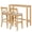 Natural+Beige, variant on Bellemave 3 Piece Pub Table and Chair Set, Wood Bar Height Dining Set Kitchen Breakfast Nook with 2 Upholstered Chairs for Small Places, Rectangle Furniture (Brown White Beige)
