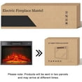 thumbnail image 2 of 72" LED Electric Fireplace with Mantel, Fireplace TV Stand for 80 Inch TV, Modern Entertainment Center with Storage, Delicate Three-Dimensional Molding with Remote Control for Living Room, 2 of 8
