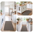 thumbnail image 2 of Hiasan Kitchen Rugs, 2PCS Kitchen Mats Non-Slip Water Anti Fatigue Rugs for Kitchen, Floor, Office, 17"x30"+17"x47", Coffee Brown, 2 of 7