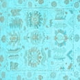 thumbnail image 1 of Ahgly Company Indoor Square Oriental Light Blue Traditional Area Rugs, 8' Square, 1 of 4