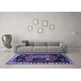 thumbnail image 3 of Ahgly Company Machine Washable Indoor Square Animal Blue Traditional Area Rugs, 6' Square, 3 of 4