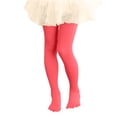 thumbnail image 2 of YOUYEDIAN Girls Ballet Tights Toddler Soft Footed Dance Tights Kids Stretch Skinny Leggings (Watermelon Red, S), 2 of 5