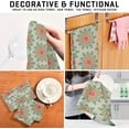 thumbnail image 6 of Coolnut Kitchen Dish & Tea Towel Grid Abstract Flower Reusable Cloths for Cooking and Drying Dishes for Home Kitchen Cleaning, 28x18in-1PC, 6 of 6