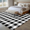 thumbnail image 4 of Black and White Plaid Area Rug 5x8 FT, Non Slip Bedroom Throw Carpet, Farmhouse Checkered Buffalo Washable Soft Floor Carpet Non-Shedding Rug for Living Room Nursery Dorm Office, 4 of 9