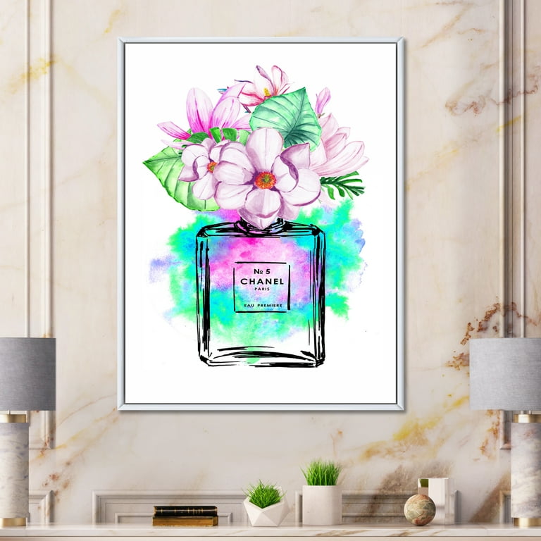 Designart Perfume Chanel Five V French Country Framed Canvas Wall Art  Print - Bed Bath & Beyond - 33753946