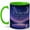 Green, variant on Peace Looks Good 11oz Ceramic Mug, Moon and Star Lake Design