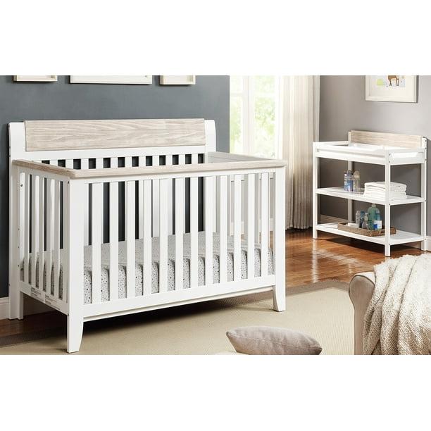 Suite Bebe Hayes 4in1 Convertible Crib in White & Natural