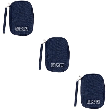 Masteelf 3-Pack Cable Organizer Bags Multipurpose Storage Pouches for Earphones Chargers and Small Accessories