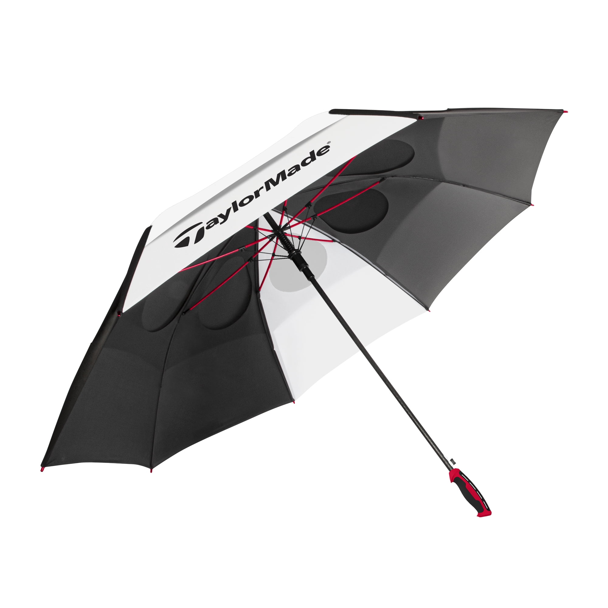 TaylorMade 68-inch Auto Open Vented Golf Umbrella, Black/White