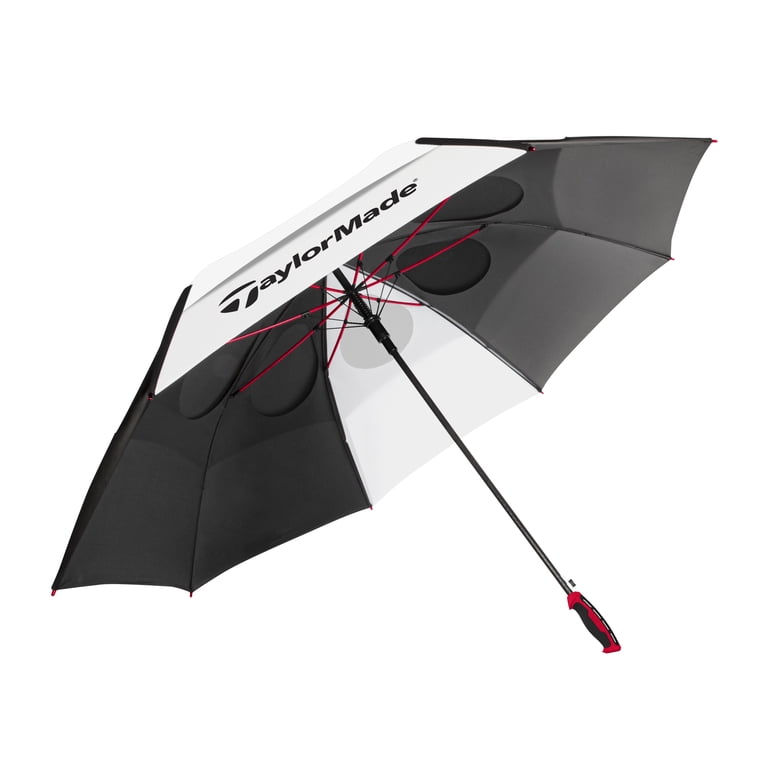 TaylorMade 68-inch Auto Open Vented Golf Umbrella, Black/White