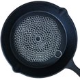 thumbnail image 1 of Limpiador de sartenes de hierro fundido, fregador de cota de malla de acero inoxidable 316L para sartenes de hierro fundido, acero inoxidable, cristalería, apto para fregador de hierro fundido de coc JAMW Sencillez, 1 of 5