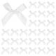 thumbnail image 1 of Uxcell 50-Pack Mini Lazo de Cinta Artesanal 1.6x1.6 Pulgadas de Tela a Cuadros Satinado Blanco Puro, 1 of 1