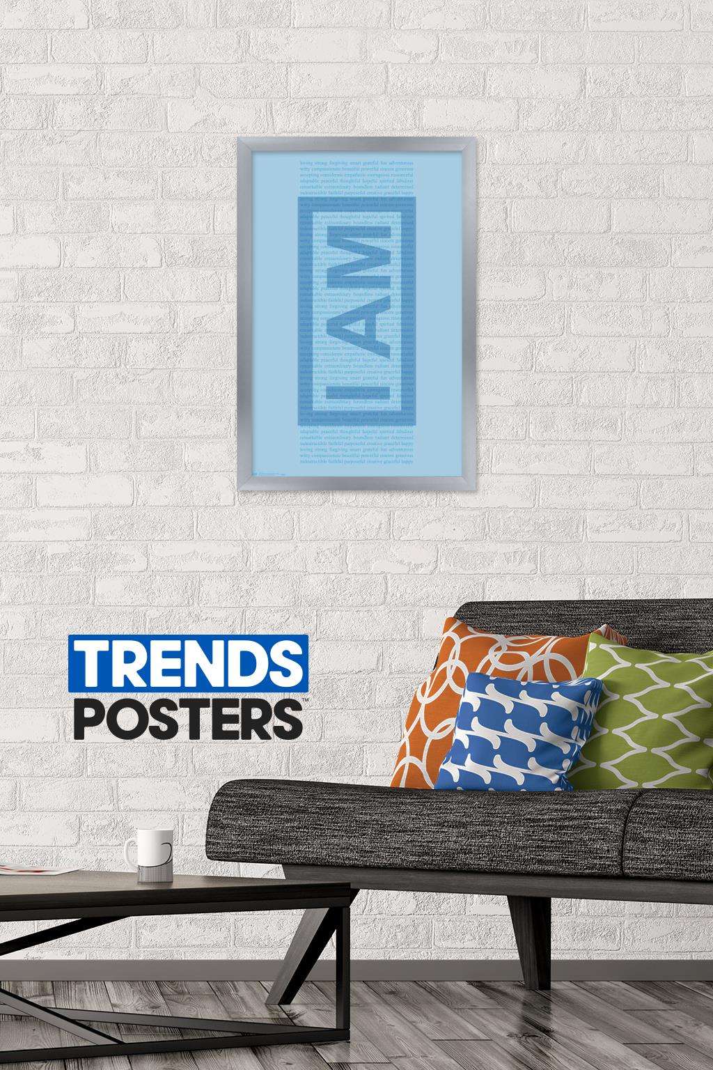 I Am - Text Wall Poster, 14.725" x 22.375", Framed
