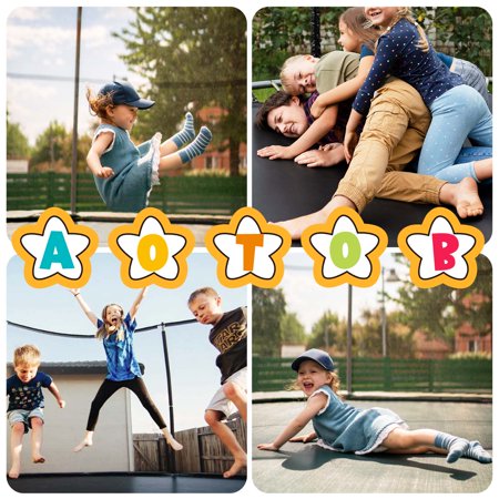 AOTOB 8FT Trampoline for Kids/Adults, Backyard 600 LBS Trampoline with Safety Enclosure Net/Ladder,Pink