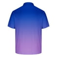 thumbnail image 5 of Idoravan Fashion Shirts for Men 2025 Trendy Mens Clothes on under $10.00 Men's Gradient Printed Top Casual Short Sleeved Lapel Top/shirt, 5 of 5