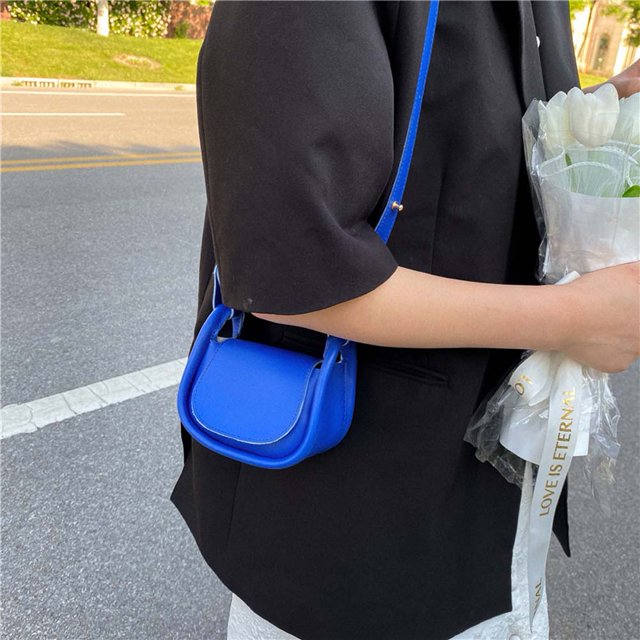 Bolso pequeño de cuero para mujer, de mensajero de diseñador, Mini de hombro con pintalabios sólidos