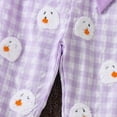 thumbnail image 5 of Baby Girl Halloween Outfit Toddler Overalls Pumpkin/Ghost Embroidery Romper Flared Suspender Pants for Girls, 5 of 7