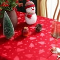 thumbnail image 3 of Christmas Tablecloth Rectangle, Jacquard Table Cloth Spillproof and Wrinkle Resistant with Christmas Tree Patterns for Dining Room & Holiday Decoration, 3 of 7