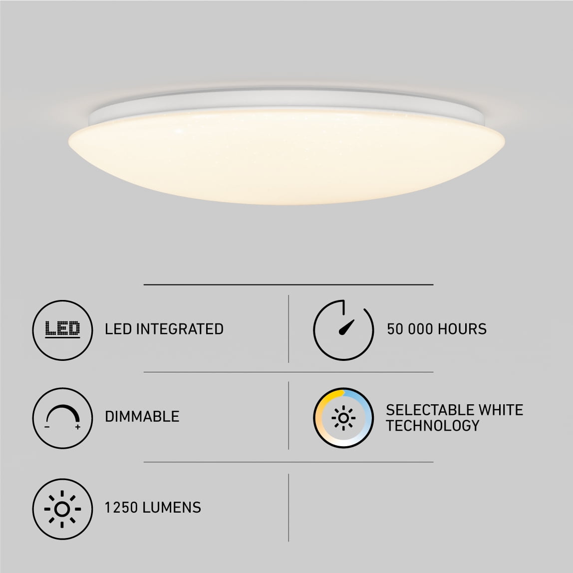 Artika Empress Flush Mount Light 13 Inch 3CCT White