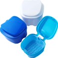 thumbnail image 1 of 3 Pcs Étui pour Dentier, Gobelet pour Dentier avec Passoire, Boîte de Bain pour Dentier, Boîte de Rangement pour Fausses Dents avec Panier Filet pour Voyage, 1 of 5