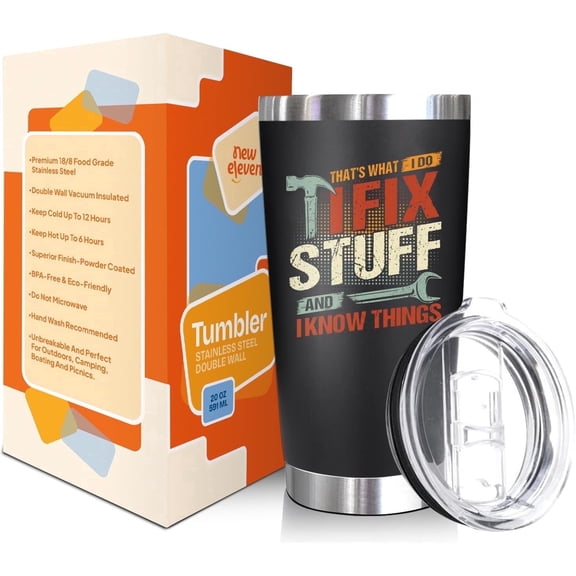 Neweleven Funny Birthday Gift 20oz Tumbler for Dad, Husband, Grandpa, Uncle from Daughter, Son