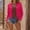 Hot Pink, variant on Western Fringe Jacket for Women Faux Suede Vintage Cowgirl Coat Long Sleeve Open Front Studded Tassel Moto Outerwear Casual Fall Music Festival Clothes