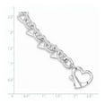 thumbnail image 3 of FJC Finejewelers Sterling Silver 7.5inch Polished Fancy Heart Link Bracelet, 3 of 5