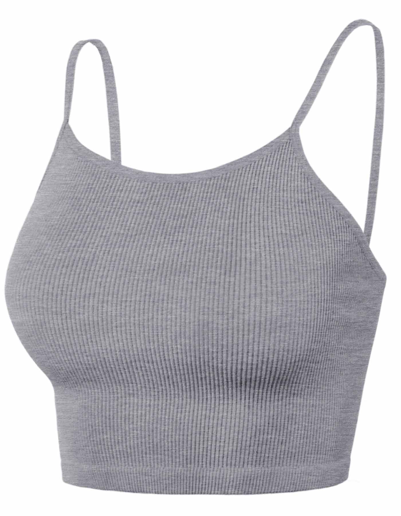 grey cami crop top