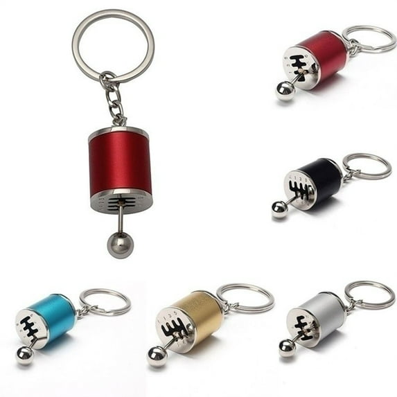 Creative Auto Part Model Gear Shifting Keychain Keyring ADHD Fidget Key Chain Gold