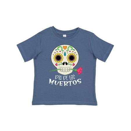 

Inktastic Día De Los Muertos Skull with Flower Gift Toddler Boy or Toddler Girl T-Shirt