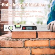 Digital Angle 400mm Digital Protractor Angle Finder Electronic Level 360 Degree Inclinometer with Magnets Level Angle Slope Tester Ruler Digital Level
