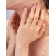 thumbnail image 3 of Alianza de boda IMOLOVE Moissanite de plata 925 con oro blanco de 18 quilates, 3 of 6