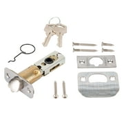 Brinks Keyed Entry Modern Wave Style Lever Doorknob with Pro-Guard, Satin Nickel Finish