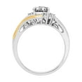 thumbnail image 3 of Brilliance Fine Jewelry White Topaz Diamond Ring in Sterling Silver and 10K Yellow Gold, 3 of 4