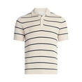 thumbnail image 6 of Free Assembly Men's Textured Stripe Polo Sweater with Short Sleeves, Sizes S-3XL, 6 of 6