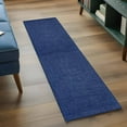 thumbnail image 4 of Runner Rug 2 x 6 Ft, Vintage Navy Blue Washable Non-Slip Floor Mat for Kitchen Hallway/Entryway, Farmhouse Retro Dark Solid Color Linen Texture Long Kitchen Runner Area Rugs for Living Room, 4 of 7