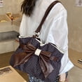 thumbnail image 3 of Trendy Polka Dot Bow Tote Bag - Fashionable Large Capacity Handbag with Lace Details for Versatile Daily Use, Perfect for Commuting and Everyday Style Black, 3 of 8