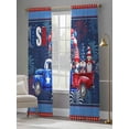 thumbnail image 4 of Red Blue 4th of July Sheer Curtains 84 Inch Length 2 Panels for Living Room, Independence Day Stars Gnomes Voile Kitchen Curtain Set, Luxury Privacy Drapes Window Treatment for Bedroom, 4 of 7