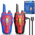 thumbnail image 1 of Walkie Talkies Webspidee recargables para niños de 3 a 10 años, paquete de 2, 1 of 7