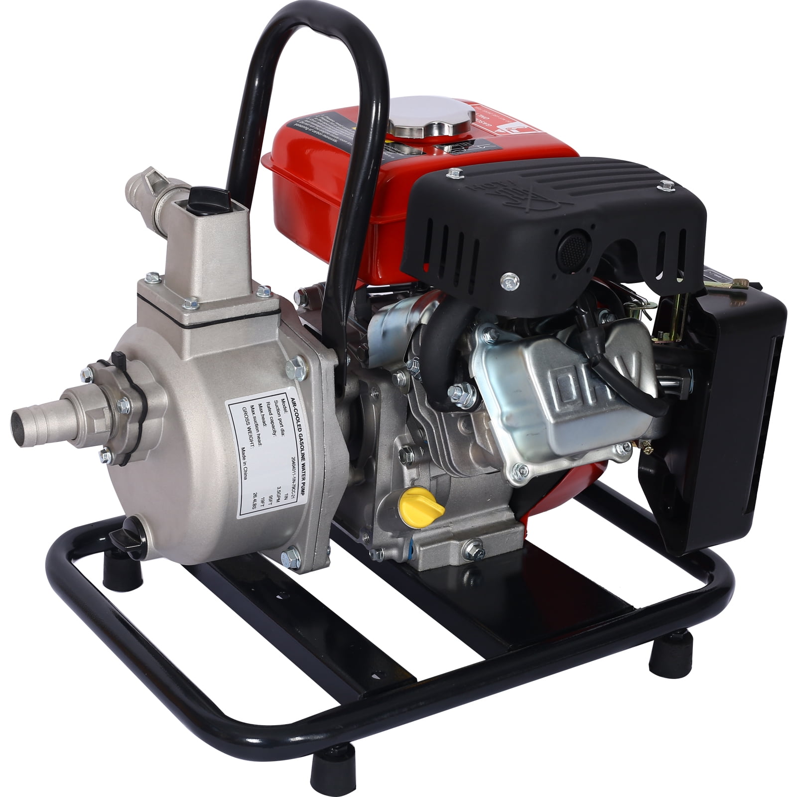 Huloretions Shallow Well Pump,Gas Powered Water Transfer Pump,Portable Petrol Well Pump For Garden Farm Irrigation,powerful 3HP 79.8cc 4-Stroke Engine 3 Horsepower Garden Pump