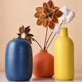 thumbnail image 1 of Ceramic Vase Set of 3,Small Vase for Rustic Home Decor,Modern Farmhouse Decor,Coffee Table Decor,Shelf Decor Items,Fireplace Mantel,Modern Table Decor,Boho Decor,Blue Decor,Vase Entryway Decor,Plant, 1 of 6