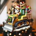thumbnail image 4 of Construction Truck Christmas Ornaments, Acrylic 2D Vehicle Christmas Tree Hanging Decor for s, Car Lover Gift for Holiday(D), 4 of 4
