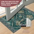 thumbnail image 3 of 8'x10' Area Rugs for Living Room, Machine Washable Non-Slip Carpet, Soft Faux Wool Low Pile Moroccan Farmhouse Western Rug, Dark Green, 3 of 5
